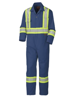 Pioneer Hi Vis Safety Coveralls - Poly/Cotton | Sizes 36 - 66