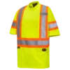 Hi-Vis Work Wear Pioneer Hi Viz Birdseye Safety T-Shirt W/ Tape On Sleeve | Sizes XS - 5XL 2 Hi-Vis Work Wear Pioneer Hi Viz Birdseye Safety T-Shirt W/ Tape On Sleeve | Sizes XS - 5XL
