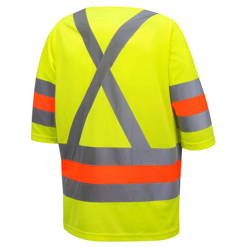 Pioneer Hi Viz Short Sleeved Quebec Traffic Shirt | Yellow | Sizes XS - 4XL 4 Pioneer Hi Viz Short Sleeved Quebec Traffic Shirt | Yellow | Sizes XS - 4XL