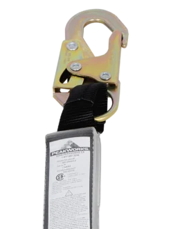 Peakworks Shock Absorbing Lanyards W/ Snap Hooks, Twin Legs, 4