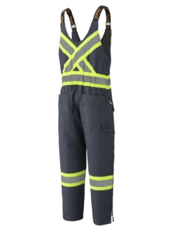 Pioneer Insulated Hi Vis Quilted Cotton Duck Bib Overall | S-4XL Hi-Vis Work Wear