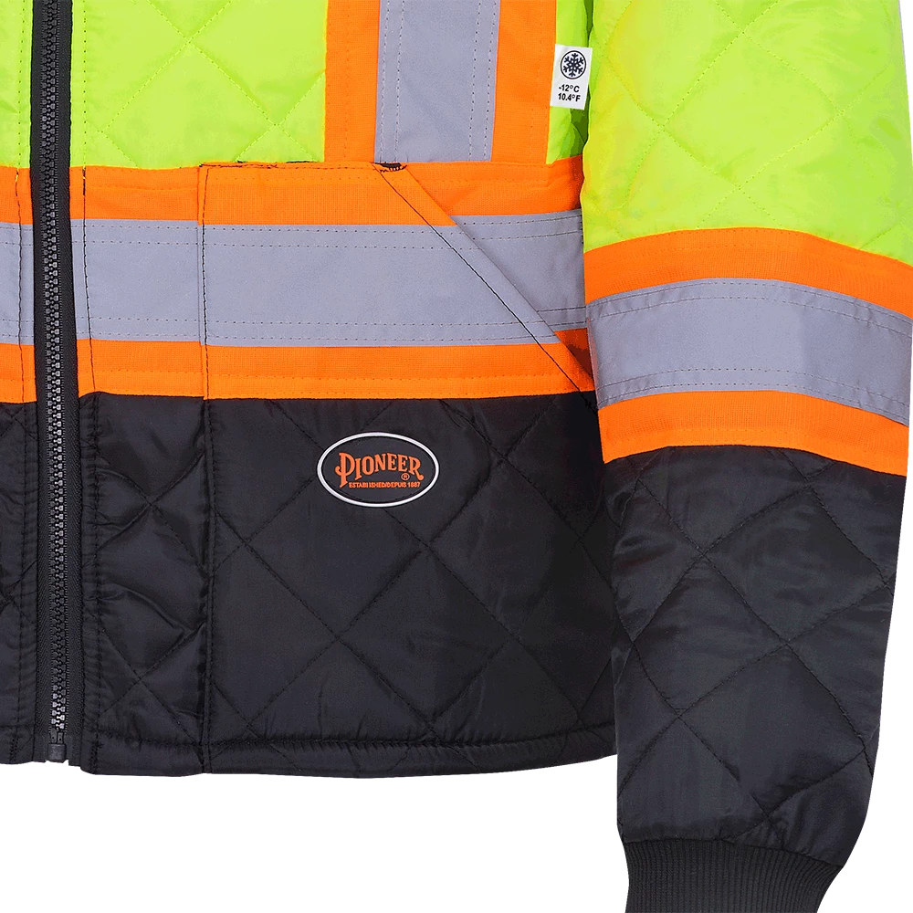 Pioneer Quilted Poly Hi Vis Freezer Jacket | S-5XL 6 Pioneer Quilted Poly Hi Vis Freezer Jacket | S-5XL