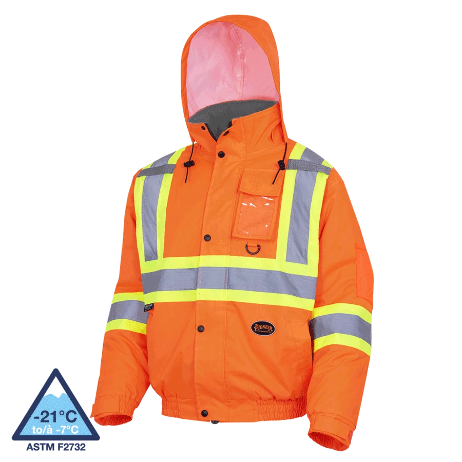 Pioneer Hi-Vis Waterproof Quilted Safety Bomber | S-5XL 7 Pioneer Hi-Vis Waterproof Quilted Safety Bomber | S-5XL