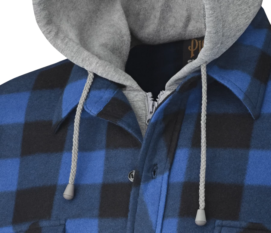 Pioneer Quilted Polar Boa Fleece Lined Zip-Up Hooded Shirt | S - 4XL 9 Pioneer Quilted Polar Boa Fleece Lined Zip-Up Hooded Shirt | S - 4XL