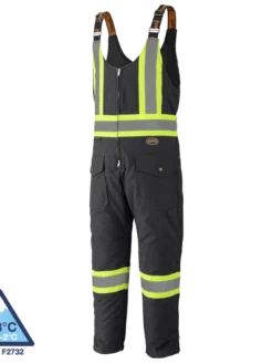 Pioneer Insulated Hi Vis Quilted Cotton Duck Bib Overall | S-4XL Hi-Vis Work Wear