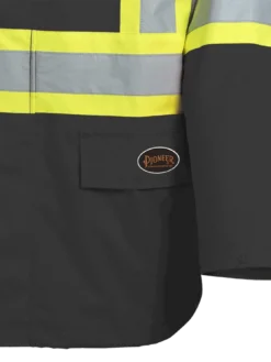 Pioneer The Rock 300D Oxford Polyester Waterproof Safety Rain Jacket | S-5XL Hi-Vis Work Wear
