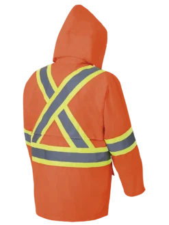 Hi-Vis Work Wear Pioneer 150D Oxford Poly/PVC Hi Vis Rain Suit | S-4XL