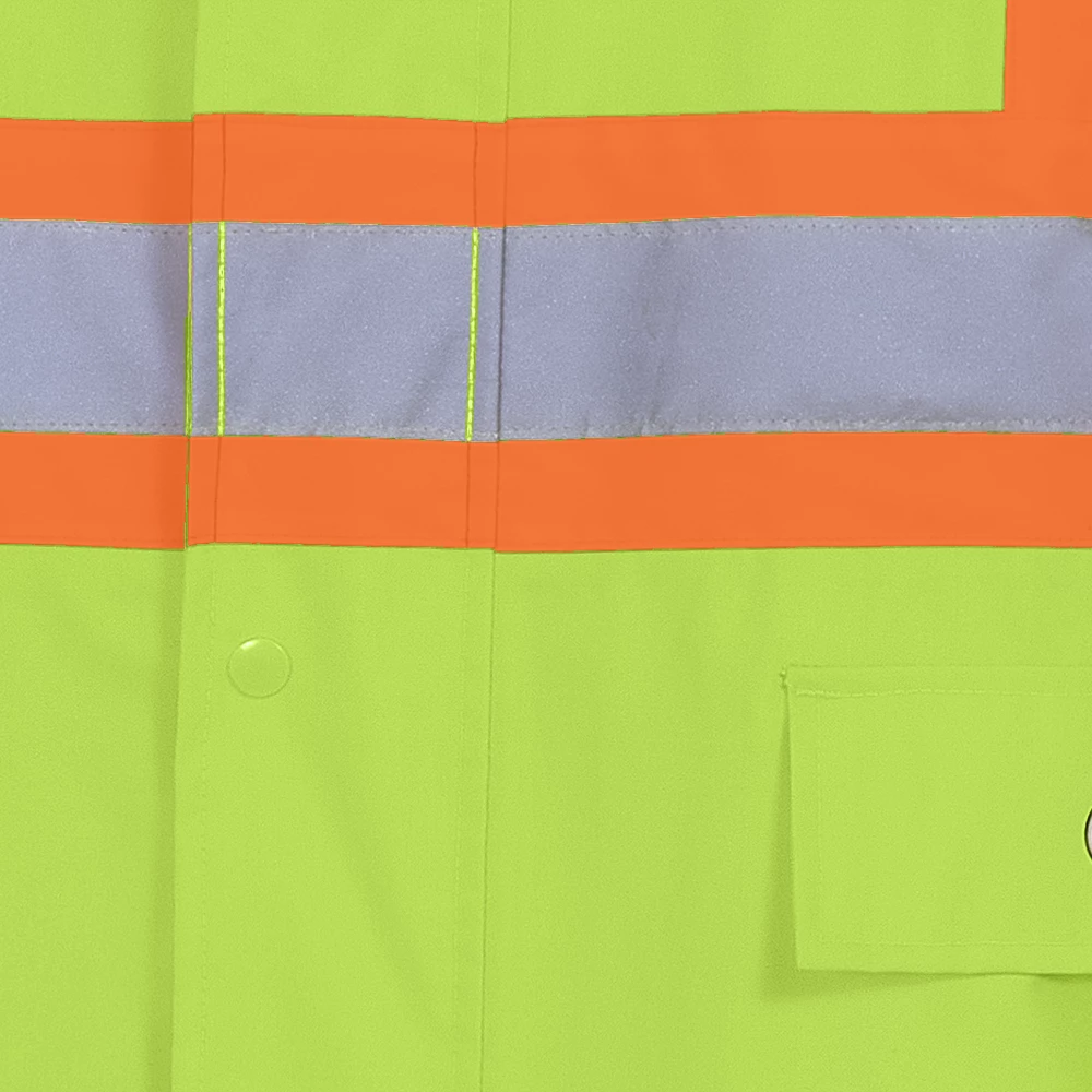 Hi-Vis Work Wear Pioneer The Rock 300D Oxford Polyester Waterproof Safety Long Coat | S-5XL 6 Hi-Vis Work Wear Pioneer The Rock 300D Oxford Polyester Waterproof Safety Long Coat | S-5XL