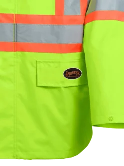 Pioneer The Rock 300D Oxford Polyester Waterproof Safety Rain Jacket | S-5XL Hi-Vis Work Wear