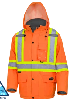 Pioneer Hi-Vis Waterproof Quilted Safety Parka | S-5XL
