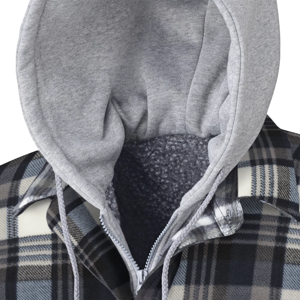 Pioneer Quilted Polar Boa Fleece Lined Zip-Up Hooded Shirt | S - 4XL 19 Pioneer Quilted Polar Boa Fleece Lined Zip-Up Hooded Shirt | S - 4XL