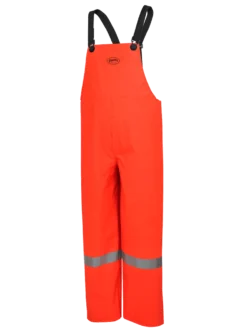 Hi-Vis Work Wear Pioneer 576P FR Poly/PVC Hi Vis Bib Pant | Orange | S-4XL