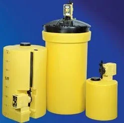 LMI Water Treatment Chemicals Yellow Poly Chemical Storage Tanks