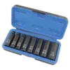 Jet 3/8" Dr. Deep Impact Socket Set - SAE Deep - 6 Point - 8 Piece